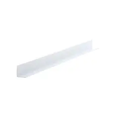 UNIPERFILES - Angulo Esquinero Liso 20x20 mm x 3,05 Mts Blanco x 100 Unidades