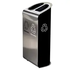 ECOSMART - Punto Ecológico Acero 2 Puestos 70L Metalizado
