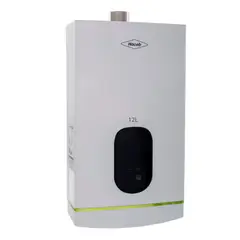 HACEB - Calentador 12 Litros de Paso a Gas Natural Tiro Forzado Coral Modulante Blanco