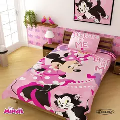 DISNEY - Cobija Rashel Estampada 160X220 Cm Minnie Mouse Amarillo-Rosado