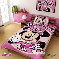 DISNEY - Cobija Rashel Estampada 160X220 Cm Minnie Mouse Fucsia