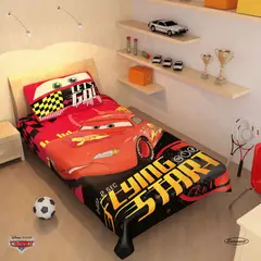 DISNEY - Cubrecama Microfibra Sencillo 180x235 cm Cars