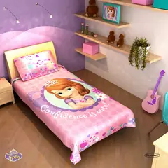 DISNEY - Cubrecama Microfibra Sencillo 180x235 cm Princesita Sofía