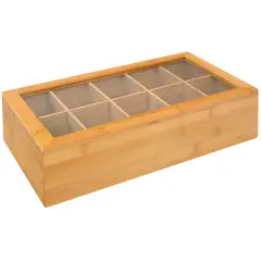 undefined - Caja Te 36X20X9Cm Bambu 10 Divisiones