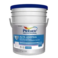 PINTUCO - Pintura Acrílica para Interior Alta Asepsia 1 Galón Blanco