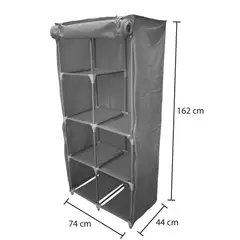 undefined - Closet Portátil de Tela 73x161x44 Gris
