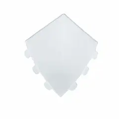 UNIPERFILES - Accesorio Esquina Interna Media Caña 60 mm Blanco x 20 Unidades