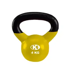 K6 - Pesa Rusa Encauchetada De 4 Kg Color Amarilla