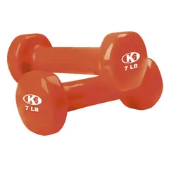 K6 - Mancuerna En Vinil 3.5 Kg Color Naranja