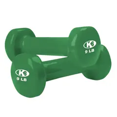 K6 - Mancuerna Encauchetada De 4 Kg Color Verde