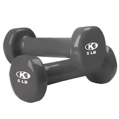 K6 - Mancuerna Encauchetada De 2.5 Kg Color Gris