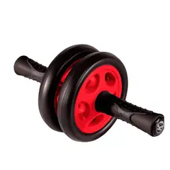K6 - Rueda Abdominal Doble En Pvc Color Negro/Rojo