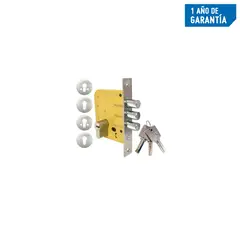 SAFE - Juego Cerradura Auxiliar de Incrustar 3 bulones 50 mm