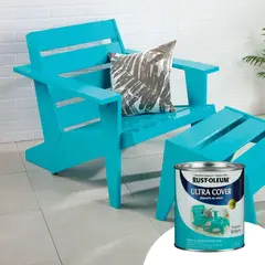 RUST OLEUM - Esmalte a Base de Agua 1/4 Galón Turquesa Brillante