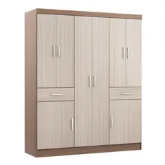 undefined - Armario 8 puertas 2cajones 181x150x47 cm Vainilla