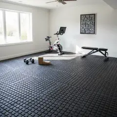 GENERICO - Tapete Acanalado Liso 50x50cm Tráfico Pesado Negro 4 Unidades