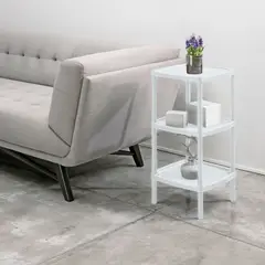 RIMAX - Mesa Multiusos Cuadrada 3 Niveles Blanco