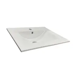 INKORPORAR - Lavamanos Incrustar Farzi 60X46X19 Cm Placa Ceramica Blanco