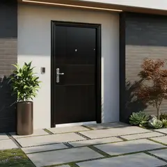 HOLZTEK - Puerta de Seguridad Intemperie Cambridge 96x205cm Apertura Derecha