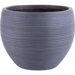 JUST HOME COLLECTION - Matera Arcilla Cónica Fibra Strip 37x29x37cm Gris