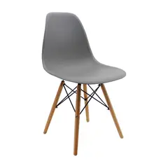 OR DESIGN - Silla Auxiliar Eames Gris Patas en Madera