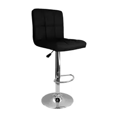 OR DESIGN - Silla Bar Forrada Negra con Espaldar