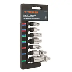 TRUPER - Juego de Adaptadores y Juntas Universales 7 Piezas