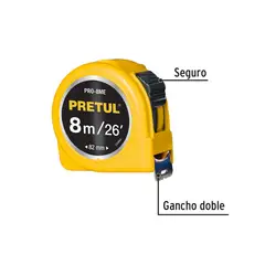 PRETUL - Flexómetro 8 Metros