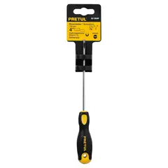PRETUL - Destornillador Punta Gabinete Mango Comfort Grip 1/8 X 4