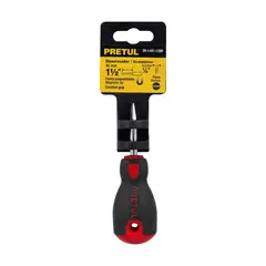 PRETUL - Destornillador Punta Pala Mango Comfort Grip 1/4 X 1-1 2