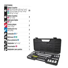 PRETUL - Juego de Herramientas para Mecánica 51 Piezas