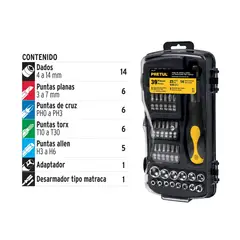 PRETUL - Juego de Copas y Puntas 39 Piezas