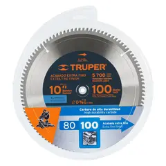 TRUPER - Disco Sierra para Aluminio 10 Pulgadas Centro de 5/8 Pulgadas