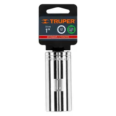 TRUPER - Copa Estándar Larga de 12 Puntas en Pulgadas 1 Pulgada