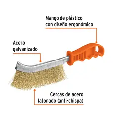 TRUPER - Cepillo de Alambre Ondulado Curvo