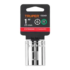TRUPER - Copa Estándar de 6 Puntas 1 Pulgada