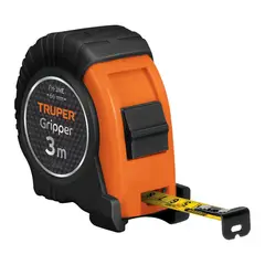 TRUPER - Flexómetro Gripper Contra Impacto Graduacion 3 m