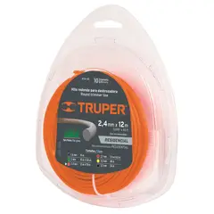 TRUPER - Hilo Redondo para Guadañadora Diam 2.4mm Naranja