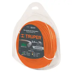 TRUPER - Nylon Redondo Para Guadaña Diámetro 24 Mm Naranja