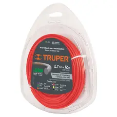 TRUPER - Hilo Redondo Para Guadaña Diámetro 2.4 Mm Rojo