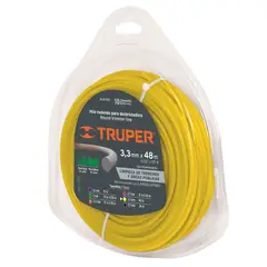 TRUPER - Nylon Redondo Para Guadaña Diámetro 3.3 Mm Amarillo