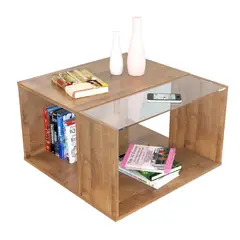 INVAL - Mesa de Centro Rosario 60x41 cm Amaretto