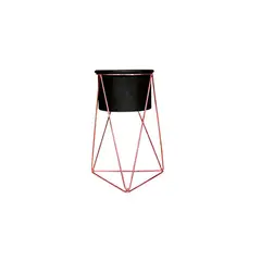 RENOVEMOS - Base Con Patas Para Matera Metal Piramidal 10X15Cm Cobre Y Negro