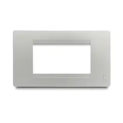 OLIVETO - Placa Stilo Tomacorriente Plata Veto