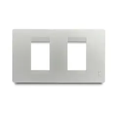 OLIVETO - Placa Stilo Interruptor 2H Plata Veto