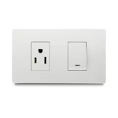 OLIVETO - Mixto Tomacorriente 2P+E+ Interruptor Premium Veto