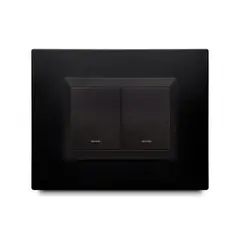 VETO - Interruptor Doble Conmutable Plura Negro