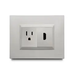OLIVETO - Mixto Tomacorriente 2P+E + Toma USB Plura Veto