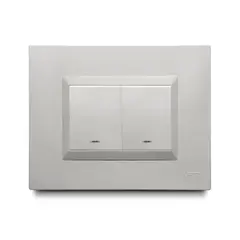 OLIVETO - Interruptor Doble Plura Veto Blanco