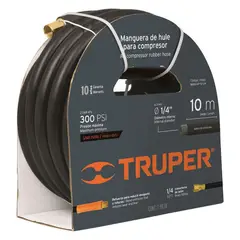 TRUPER - Manguera De Caucho Compresor Uso Rudo 10 Mt